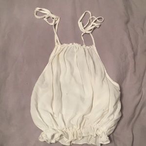 White brandy flowey tank